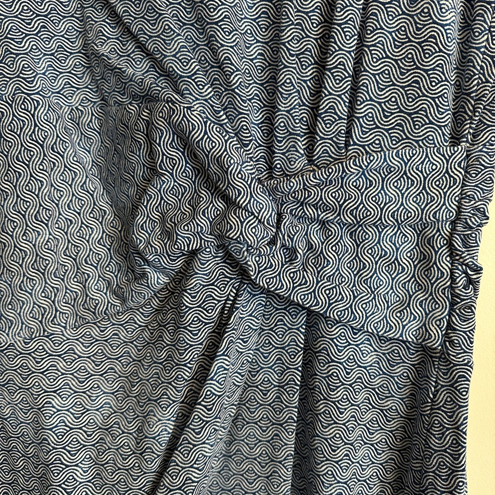 Lands' End Blue Patterned Midi Dress - Picture 4 of 4